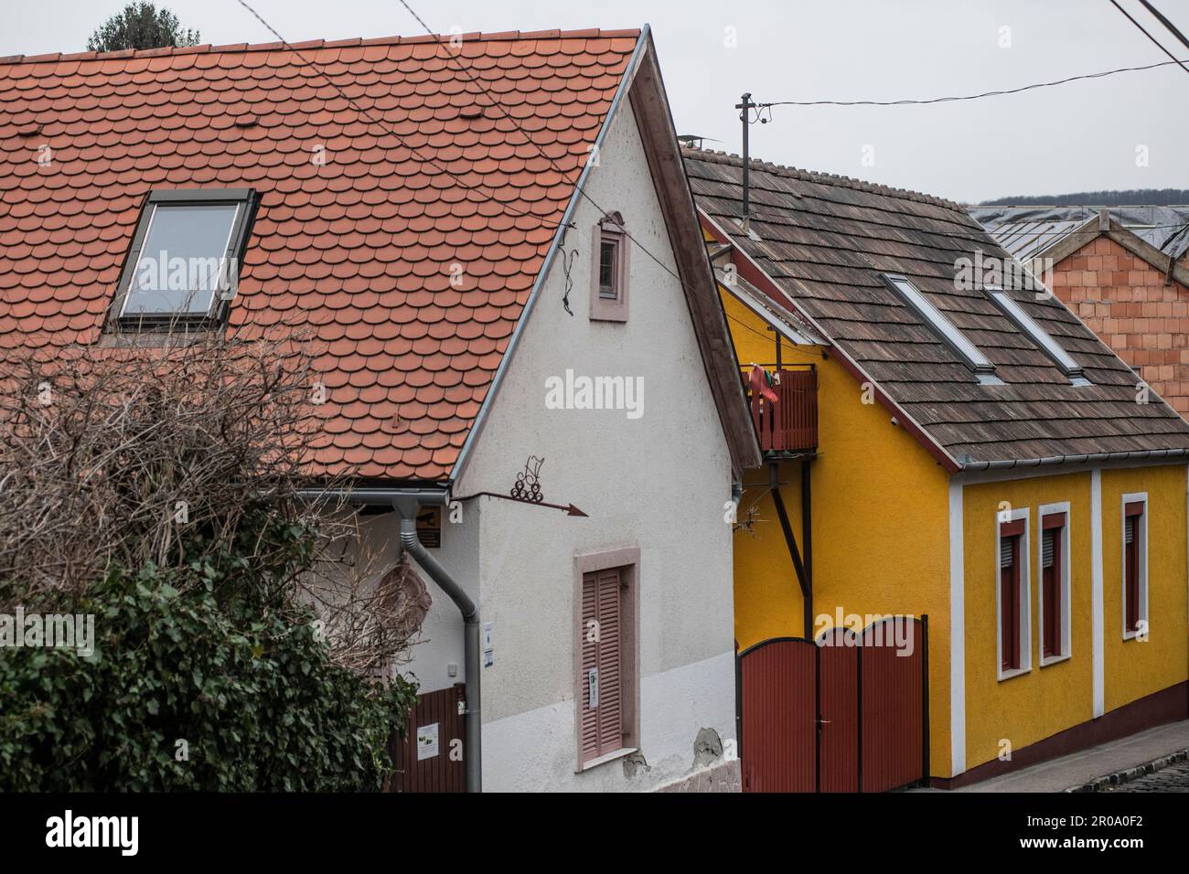 Visegrad strade vuote. Ungheria Foto Stock
