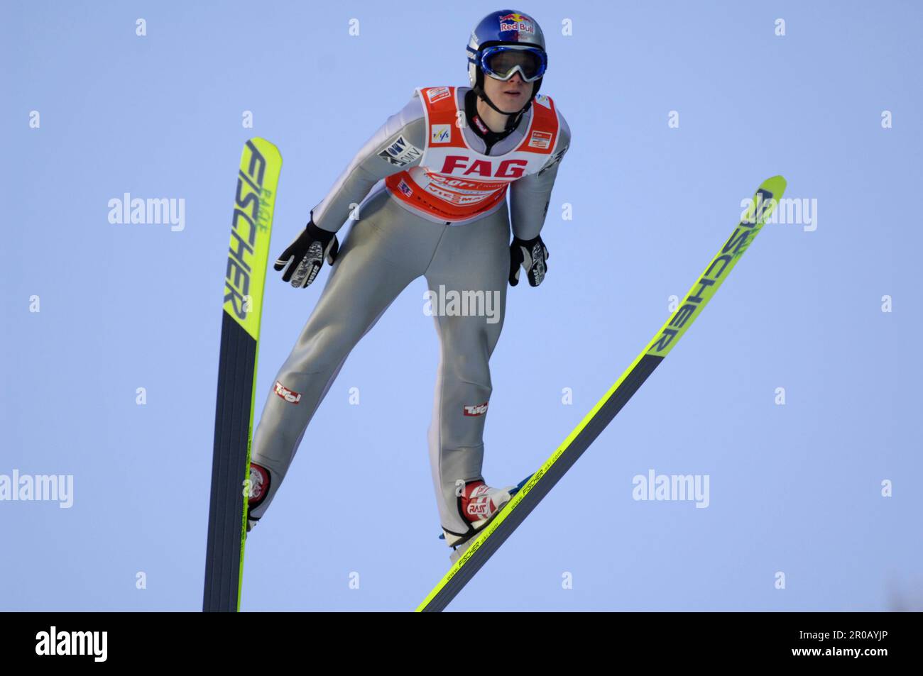 Thomas Morgenstern, AUT, Aktion.Skispringen Team Wettkampf Welt Cup a Willingen 16.2.2008 Foto Stock