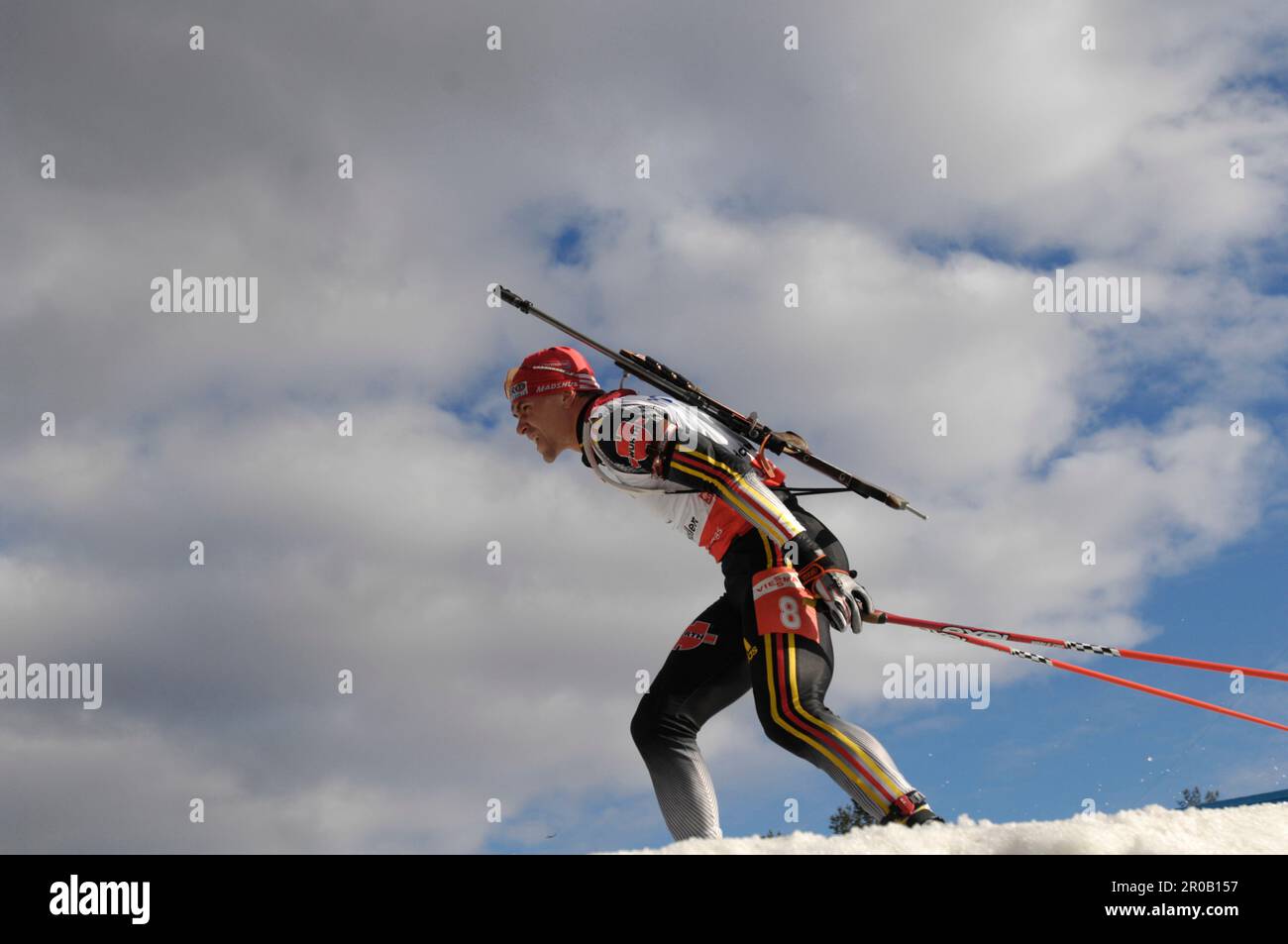 Michael GREIS, Aktion.Biathlon 12,5km Verfolgung der Männer am 15.3.2008 Foto Stock