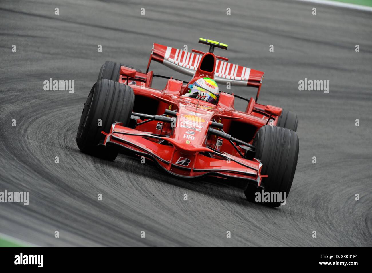 Felipe massa Aktion auf Ferrari.Formel 1 Gran Premio auf dem Hockenheimring am 20.7.2008 Foto Stock