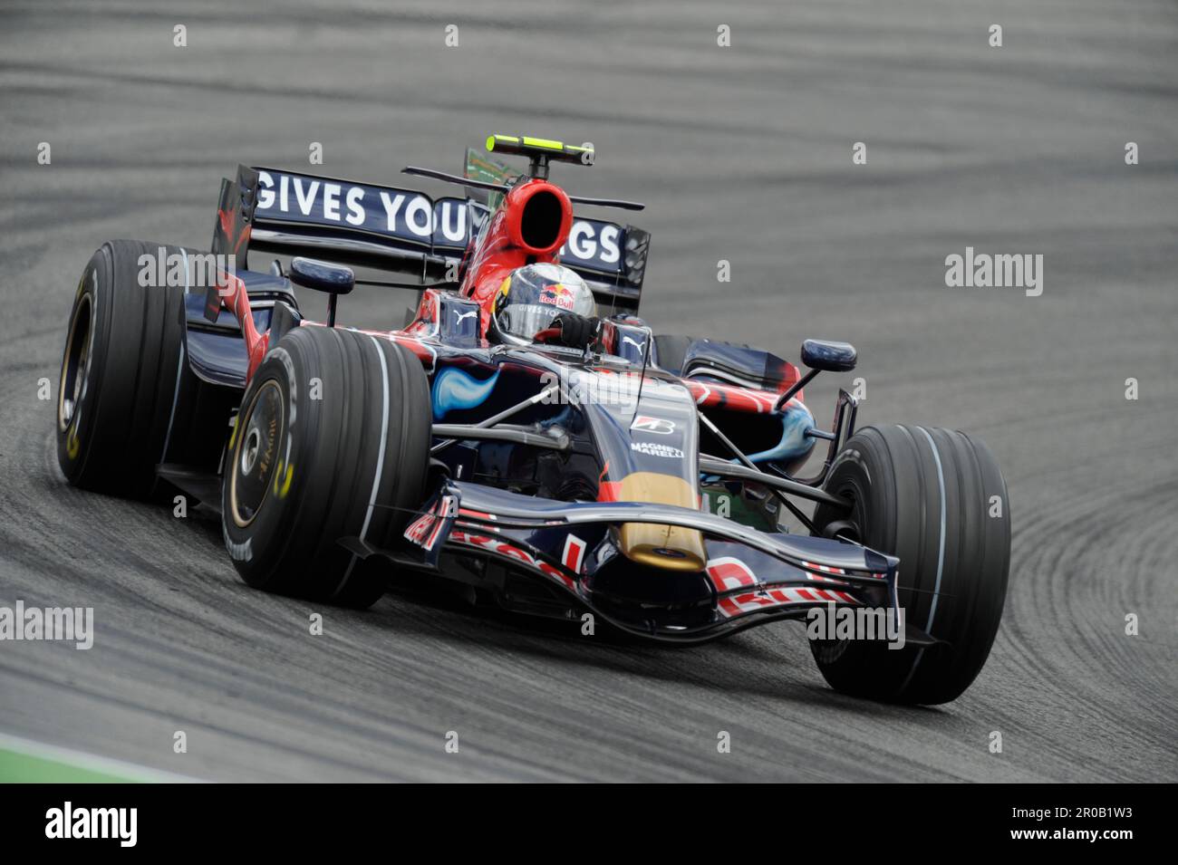 Sebastian Vettel Aktion auf Scuderia Torro Rosso Ferrari.Formel 1 Grand Prix auf dem Hockenheimring am 20.7.2008 Foto Stock