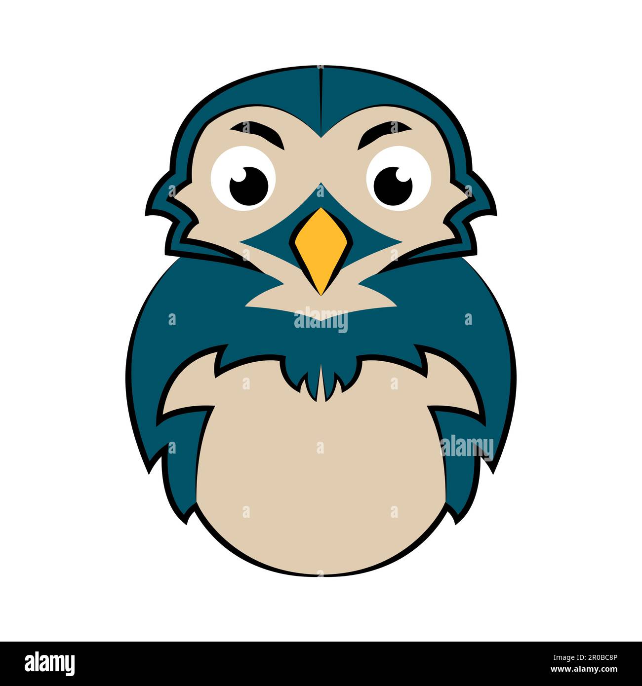 immagine a colori di owl. Buon uso per simbolo, mascotte, icona, avatar, tatuaggio, T-Shirt design, logo o qualsiasi design. Illustrazione Vettoriale