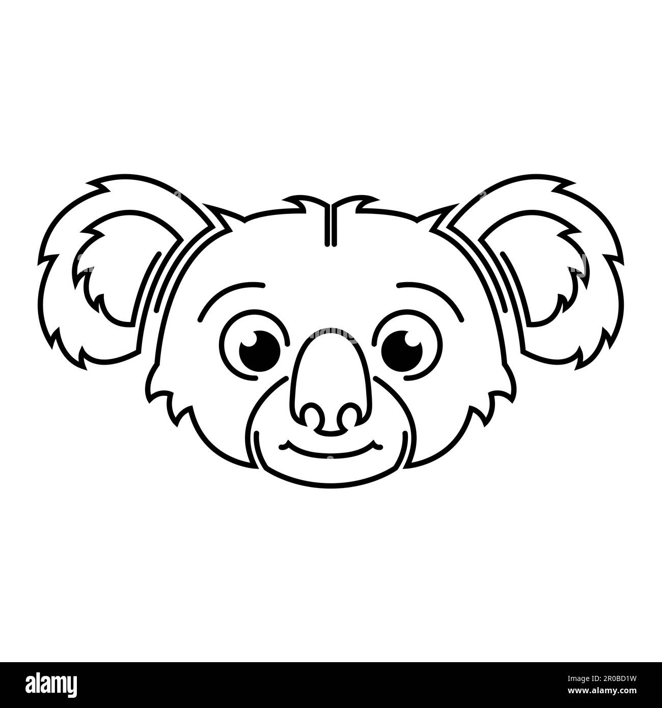 immagine della testa di koala. Buon uso per simbolo, mascotte, icona, avatar, tatuaggio, T-Shirt design, logo o qualsiasi design. Illustrazione Vettoriale