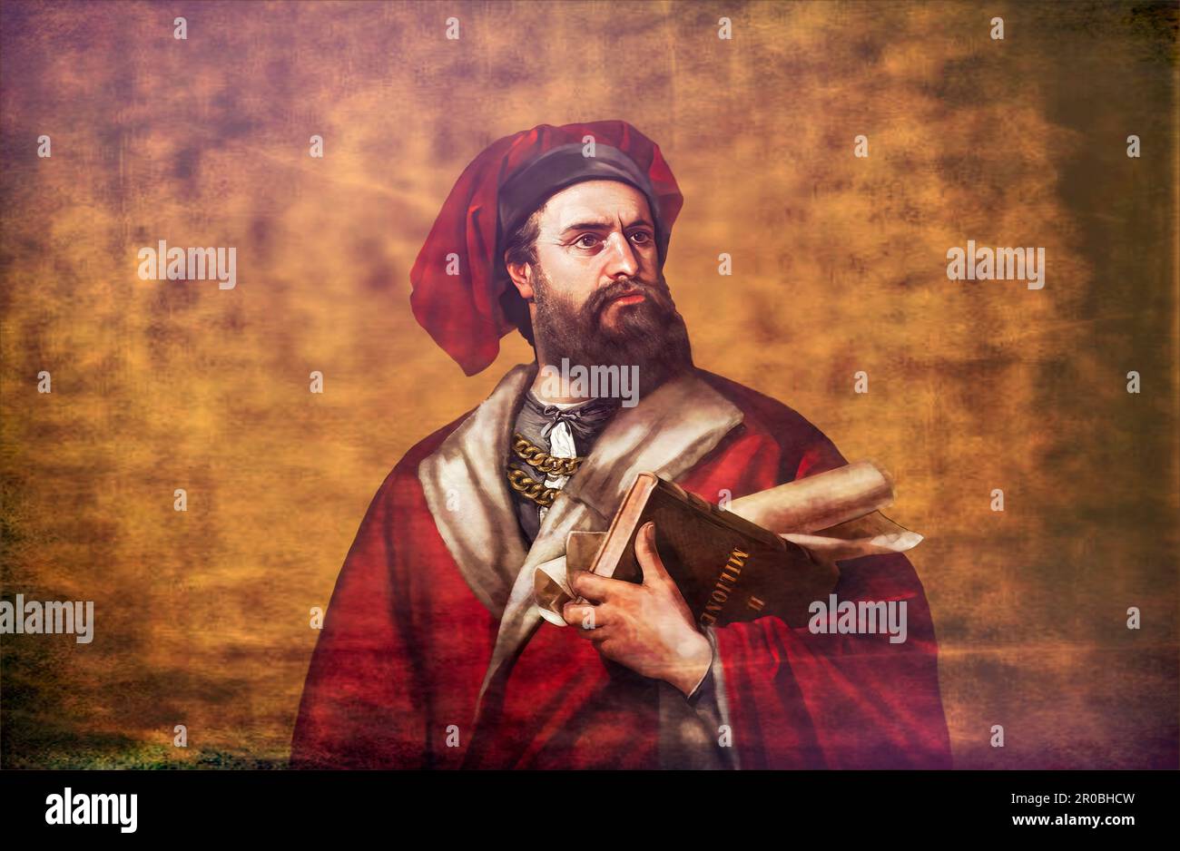Marco Polo, 1254 – 1324, commerciante, esploratore e scrittore italiano, edito in digitale Foto Stock