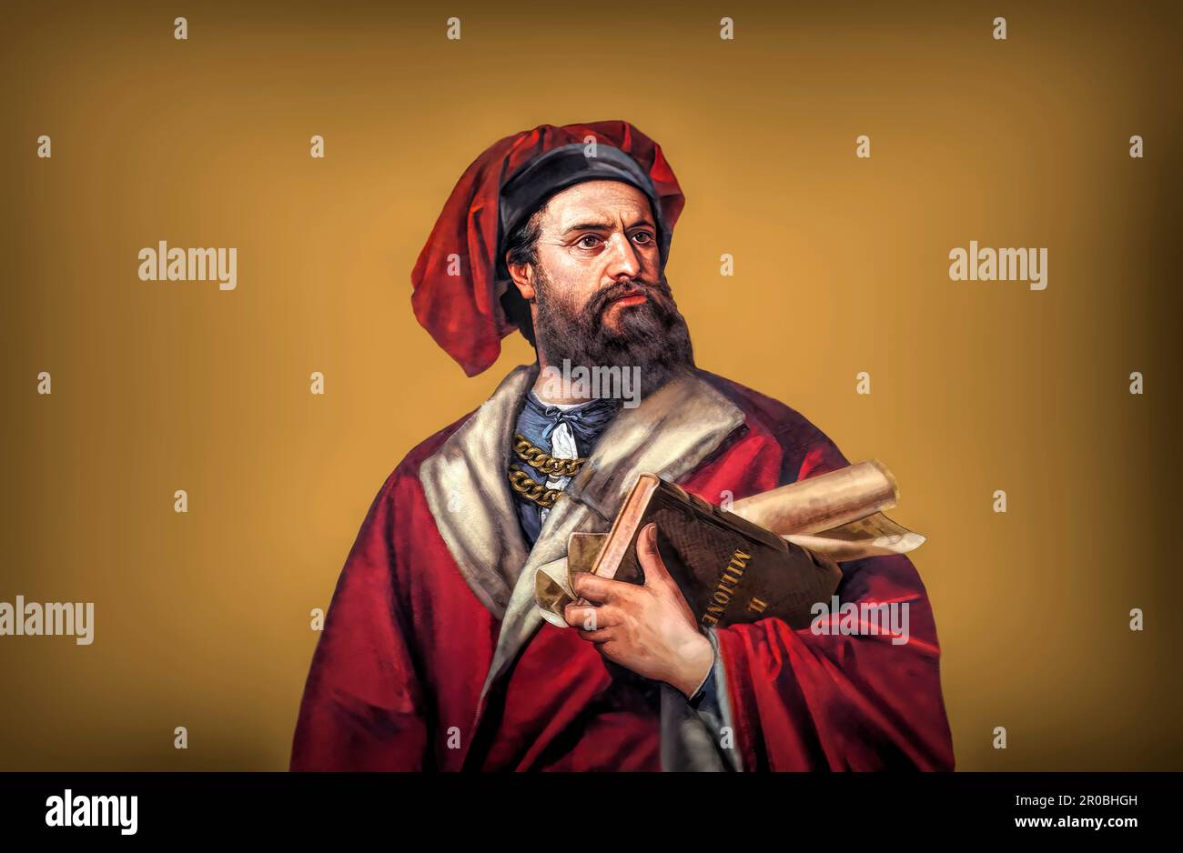 Marco Polo, 1254 – 1324, commerciante, esploratore e scrittore italiano, edito in digitale Foto Stock