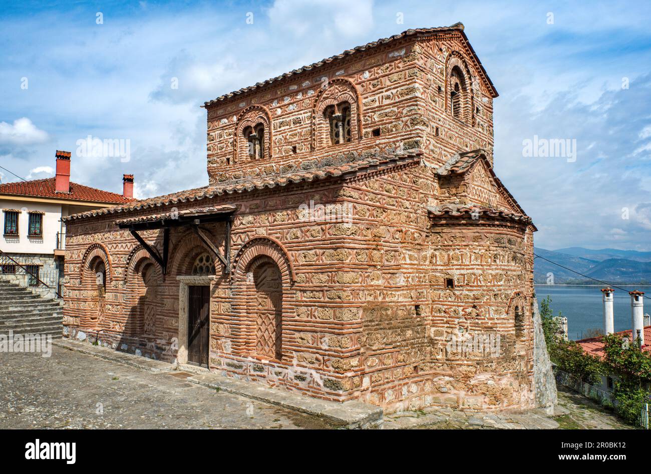 Chiesa bizantina di Ayioi Anargyroi (Agii Anargiri Varlaam, Santa Chiesa dei Santi Unmercenari), 10th ° secolo, Kastoria, Macedonia occidentale, Grecia Foto Stock
