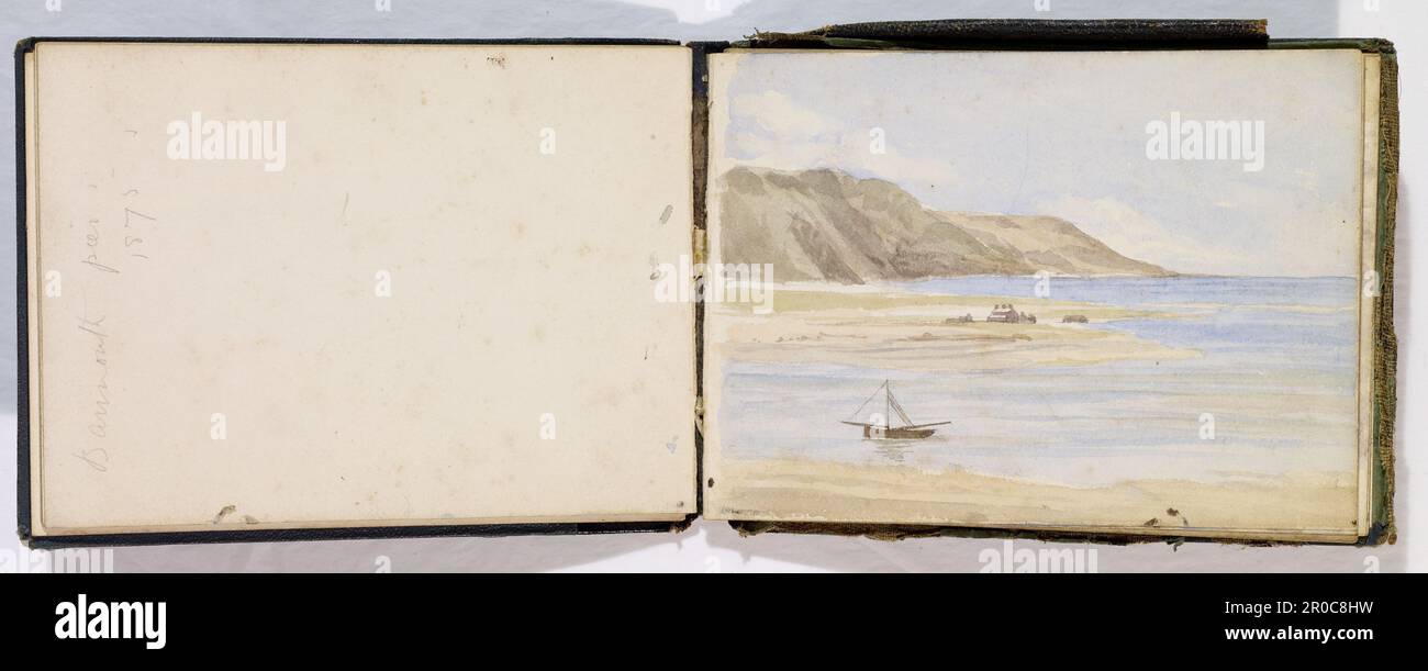 Schedario, acquerelli, 1875-1877. Myra Louisa Bunce (1854-1919). Designer. Figlia di John Thackray Bunce (1828-1899) e sorella maggiore del pittore, Kate Bunce (1856-1927). È nota per la progettazione delle cornici per i dipinti della sorella e anche per la realizzazione di gioielli. Foto Stock