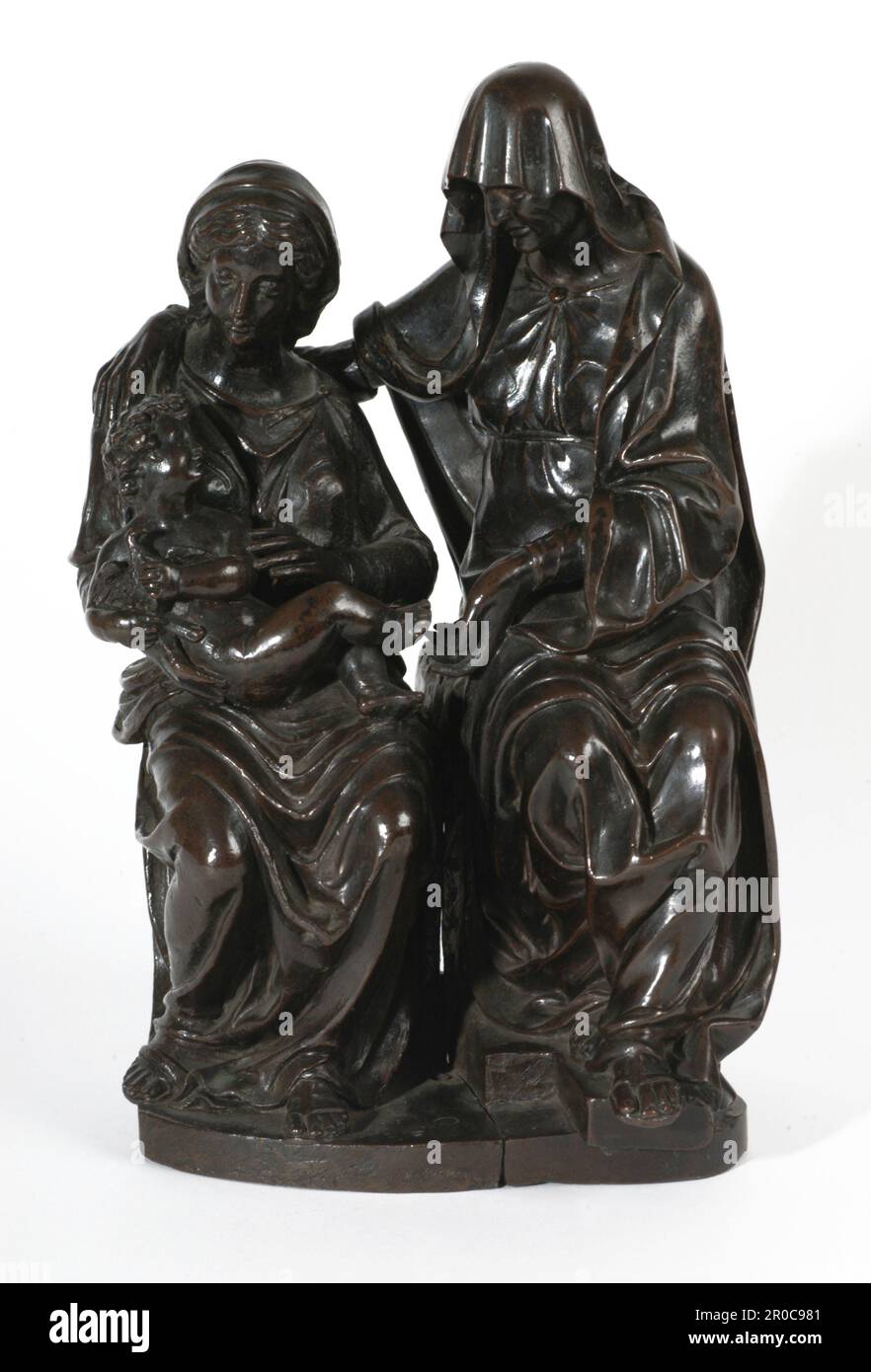 Vergine e Bambino con Sant'Anna, 1500-1525. Andrea Sansovino. Sansovino era il principale scultore veneziano del Rinascimento, anche se la sua fama era offuscata da quella del suo contemporaneo Michelangelo. Il soggetto di Sant'Anna con la figlia, la Vergine e il Bambino Cristo nell'arte rinascimentale italiana è meglio conosciuto attraverso numerosi dipinti di Leonardo da Vinci da cui deriva in ultima analisi il trattamento di Sansovino. Foto Stock