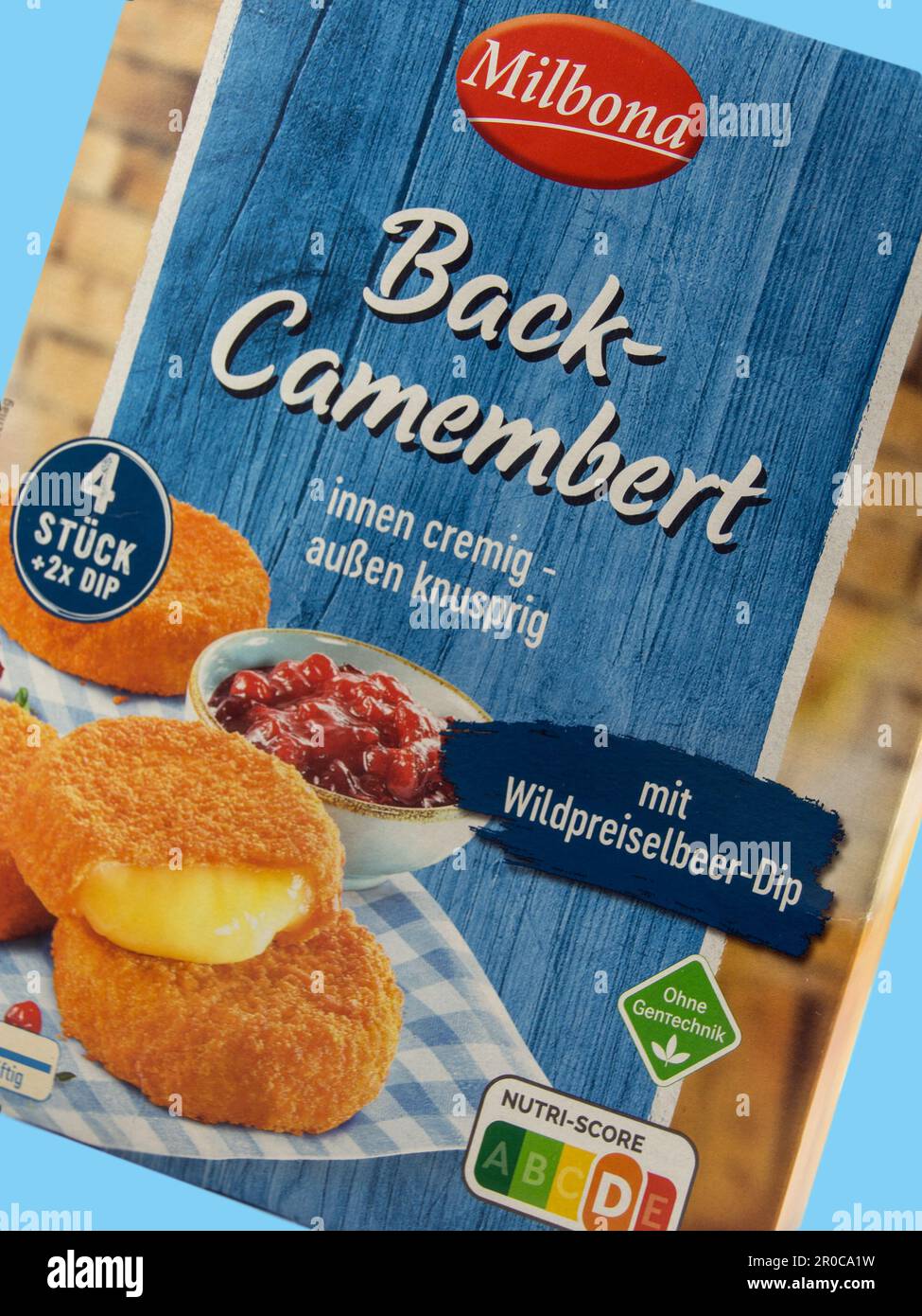 Milbona Back-Camembert mit Wildpreiselbeeren DIP Foto Stock