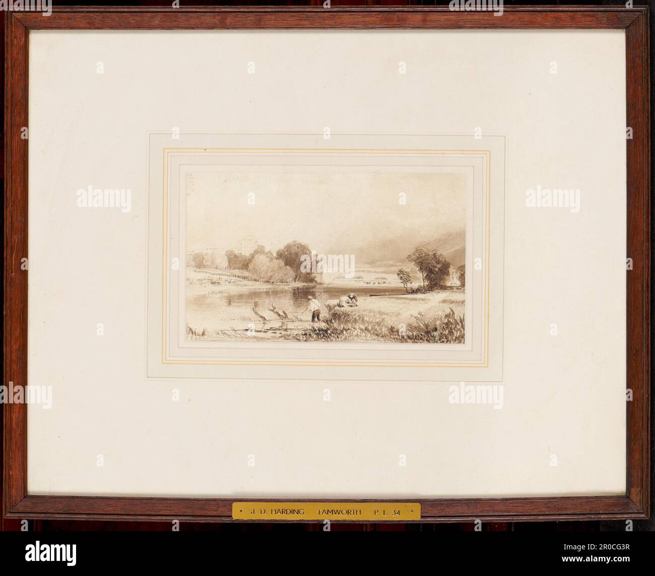 Vista di Tamworth, 1828-9. Harding, James Duffield Foto Stock