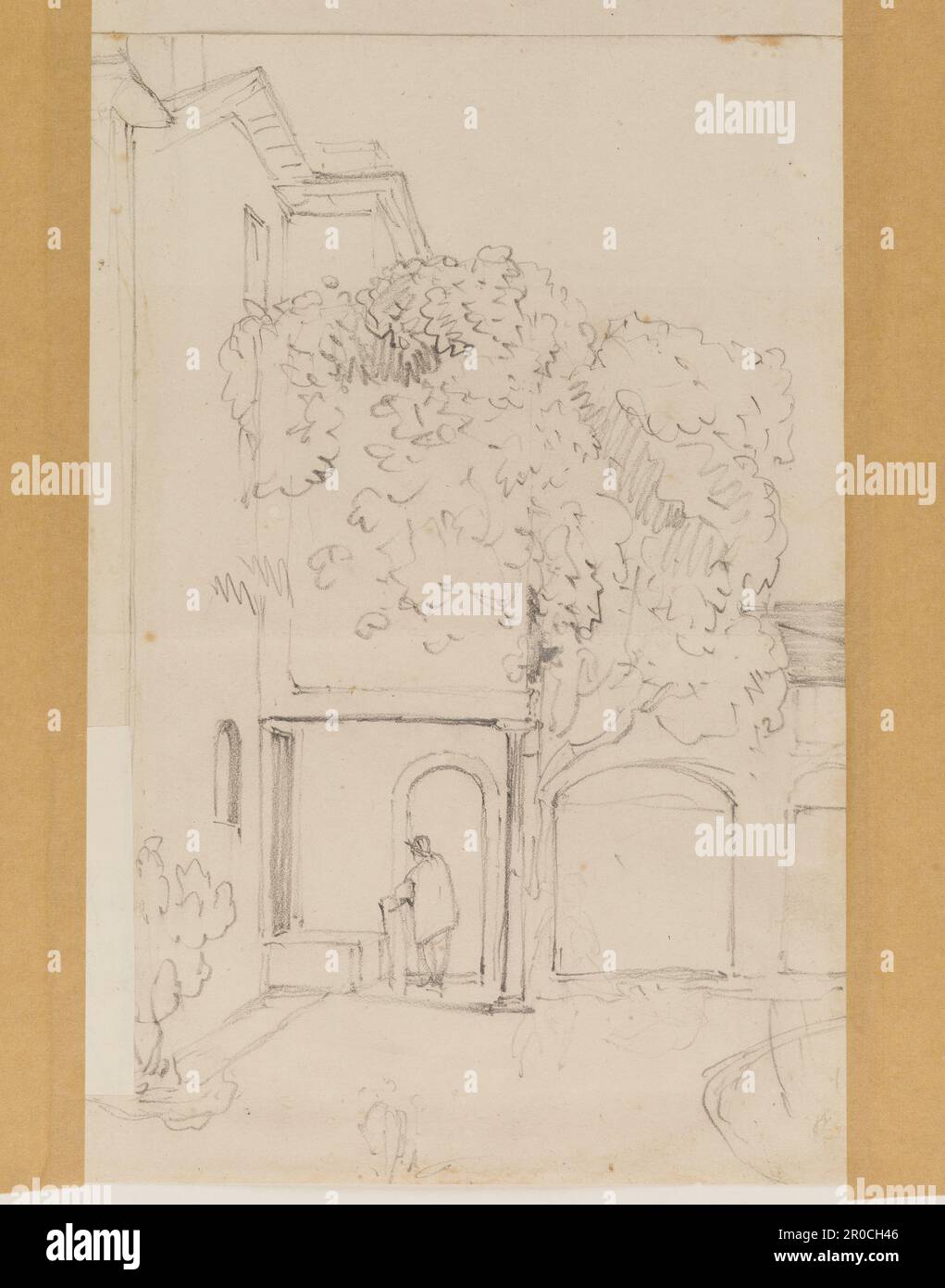 Vista topografica di Birmingham.Pencil Drawing. Dalla Garden of King Edward's School, Birmingham. Di Samuel Lines SNR (d 22.11.1863) Foto Stock