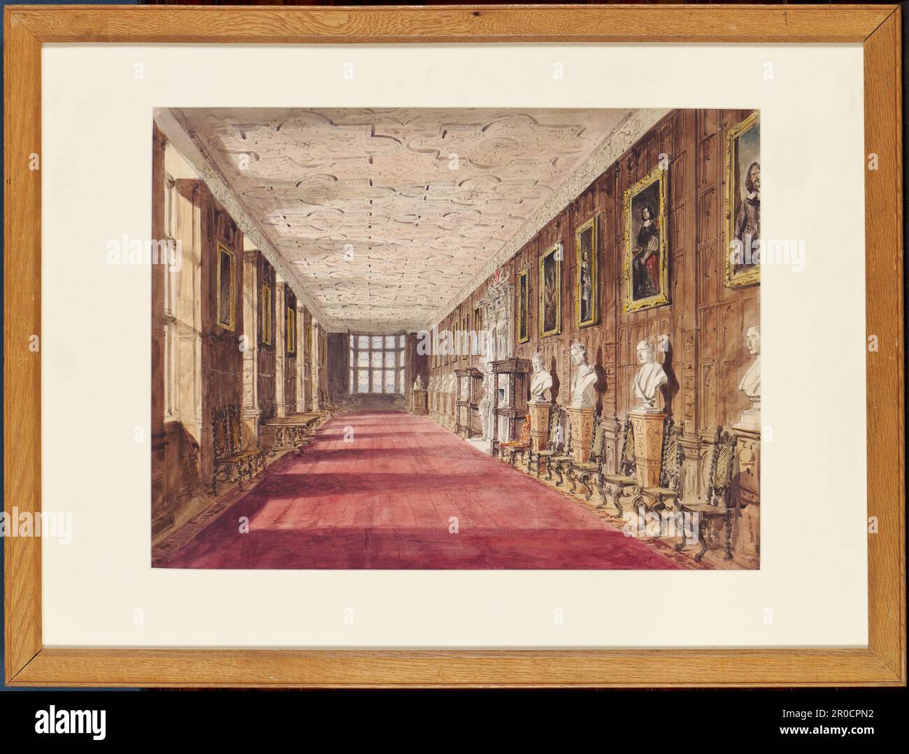 The Gallery, Aston Hall, 1824-82. Allen Edward Everitt Foto Stock