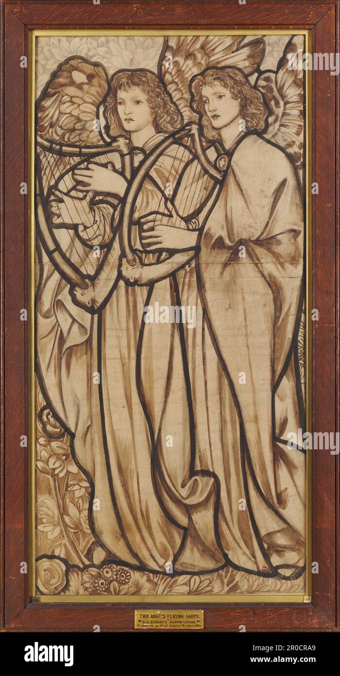 Angeli cetre, 1862. Sir Edward Burne-Jones (d.1898). Per Lyndhurst Church, New Forest Foto Stock