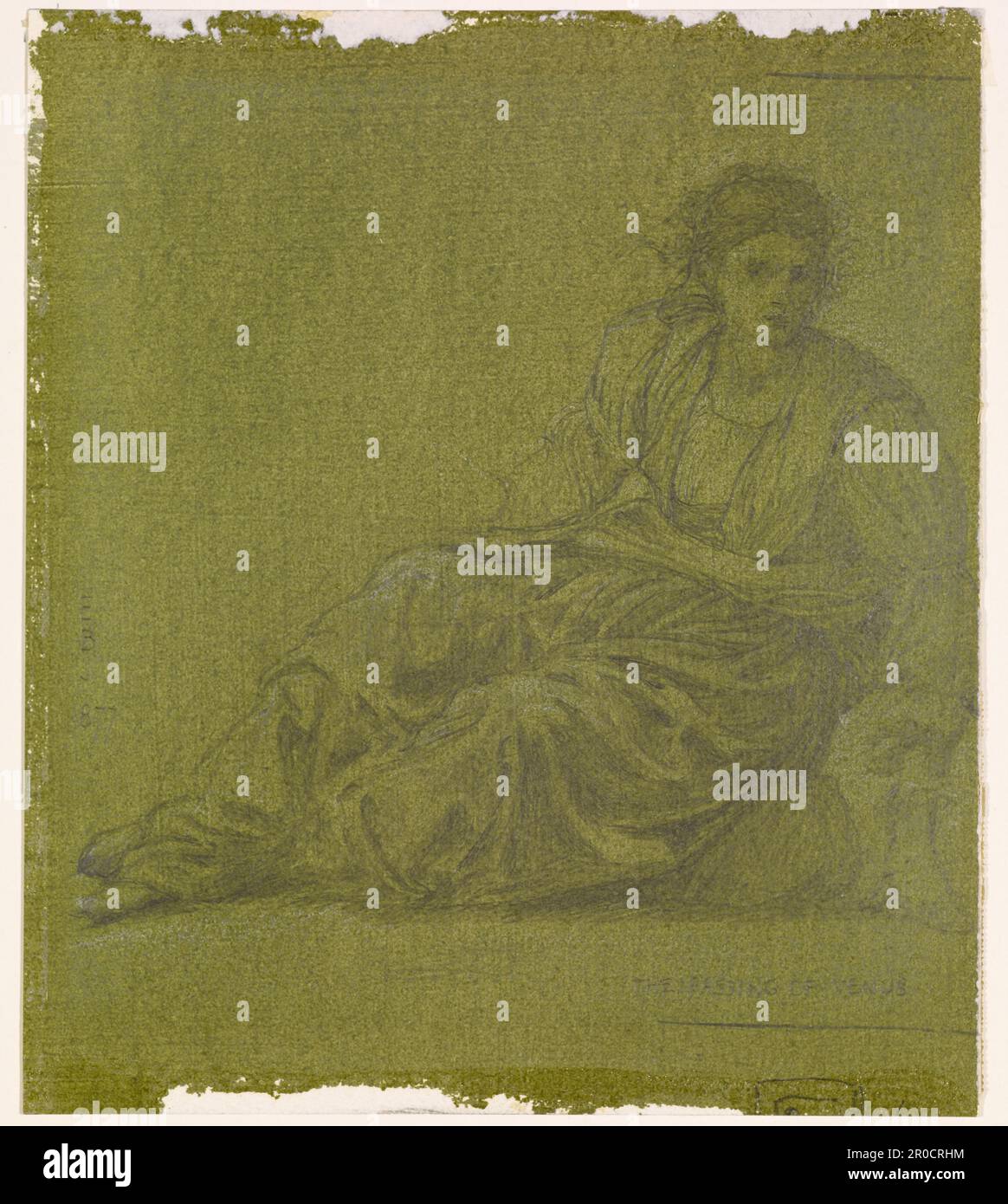 Il passaggio di Venere - Studio di una donna seduta, 1877. Artista: Edward Burne-Jones Foto Stock