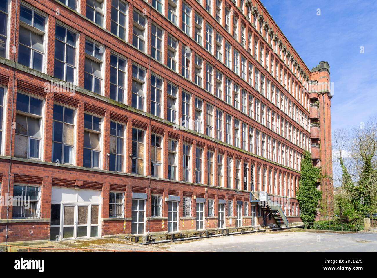 Belper Derbyshire Derwent Valley Mills Strutt's North Mill, un pionieristico cotonificio ignifugo Belper Derbyshire Inghilterra Regno Unito Europa Foto Stock