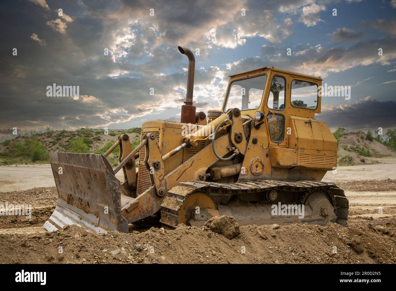 Bulldozer al lavoro Foto Stock