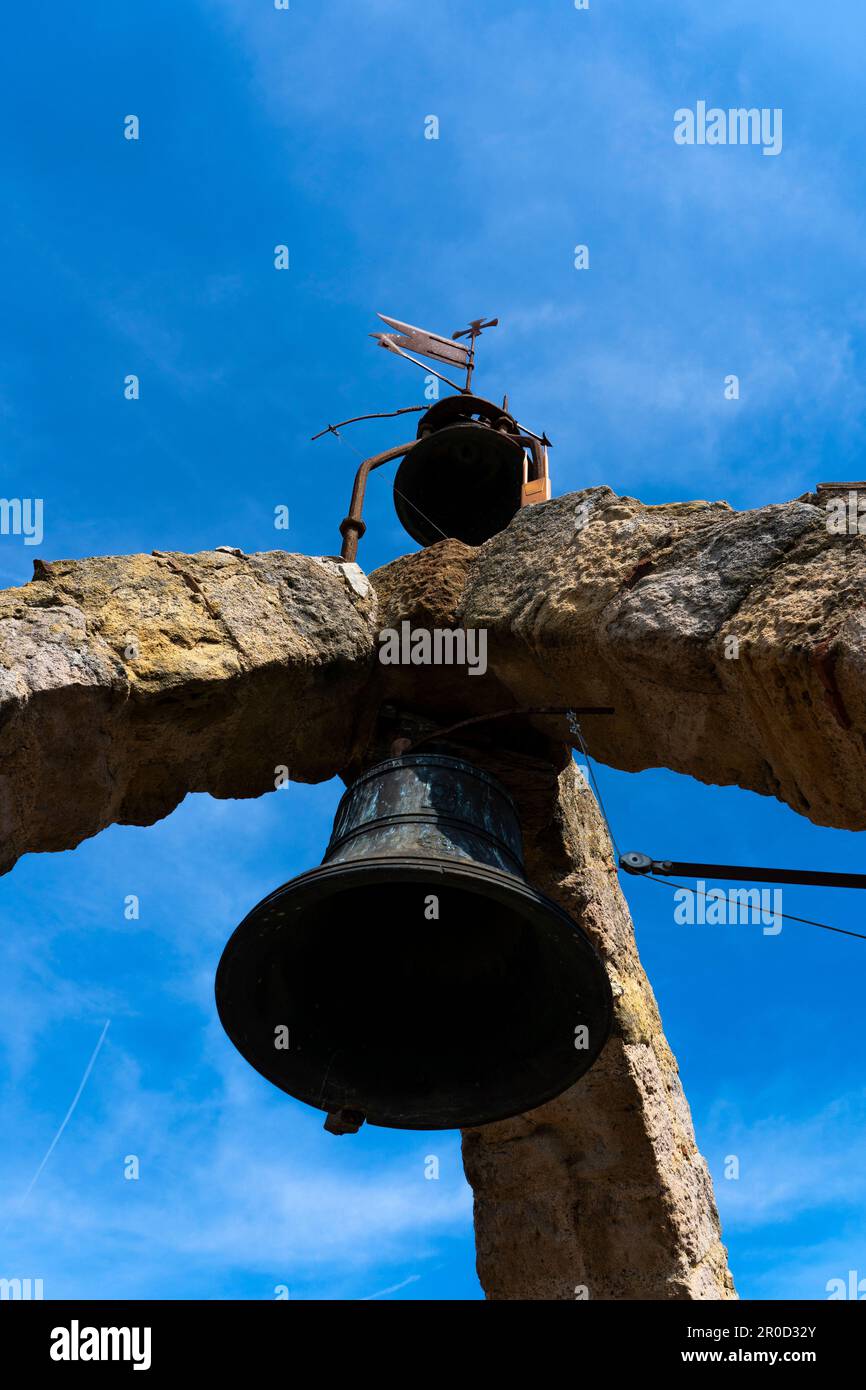 Torre de les Hores in Peratallada, Forallac, Baix Emporda, Costa Brava, Girona, Catalogna Foto Stock