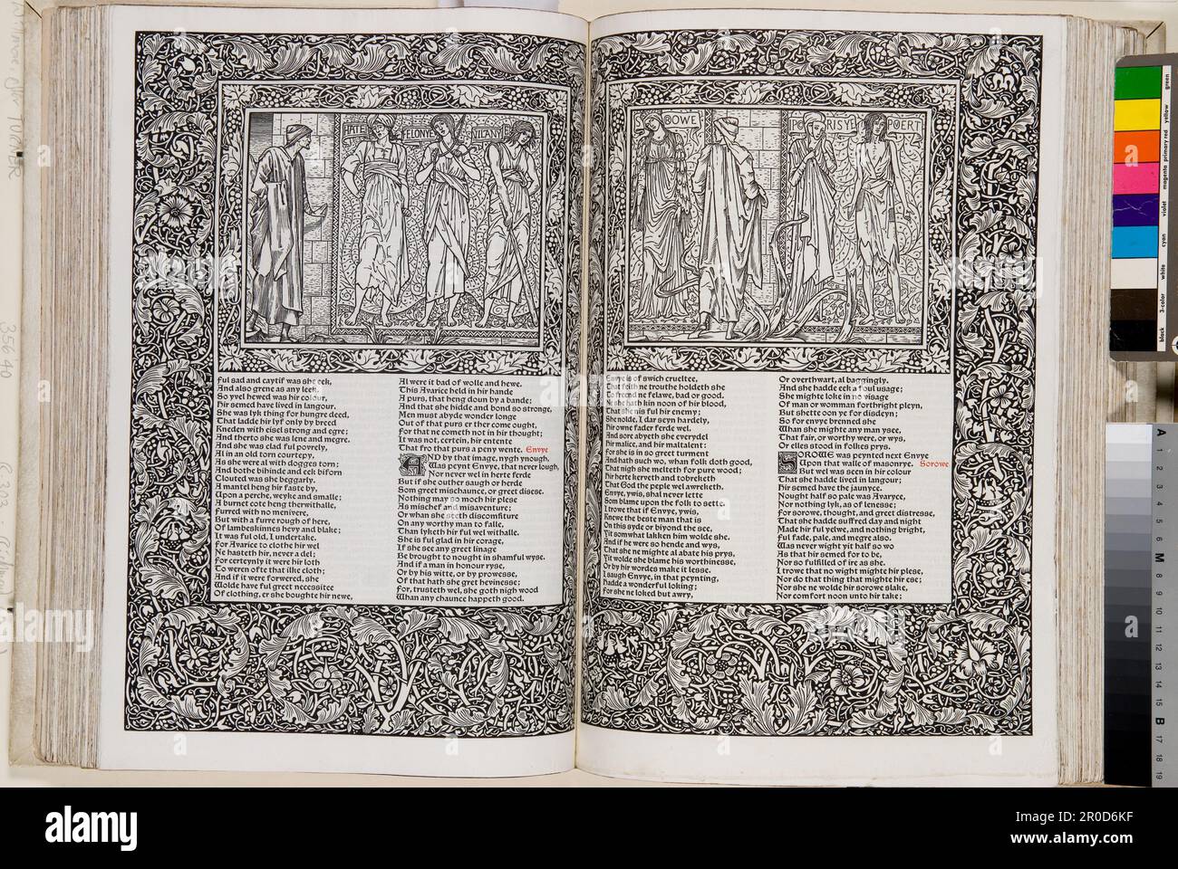 The Kelmscott Chaucer - le opere di Geoffrey Chaucer ora recentemente stampato, 1896 Foto Stock