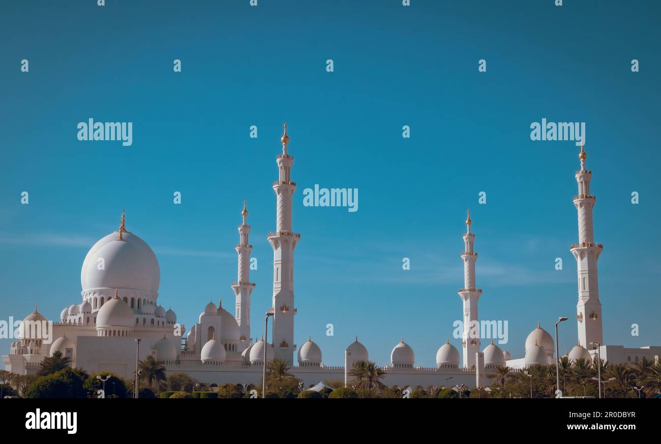 Grande moschea Sheikh Zayed Foto Stock