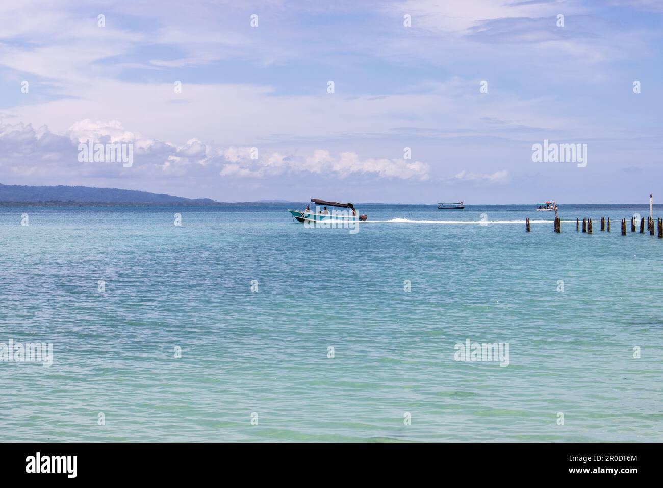 Spiaggia del Parco Nazionale di Cahuita e barriera corallina Foto Stock