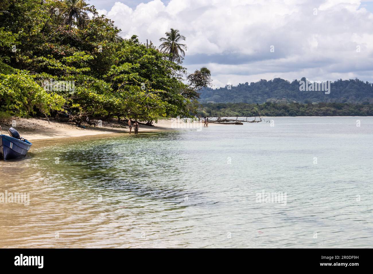 Spiaggia al Parco Nazionale di Cahuita, Costa Rica Foto Stock