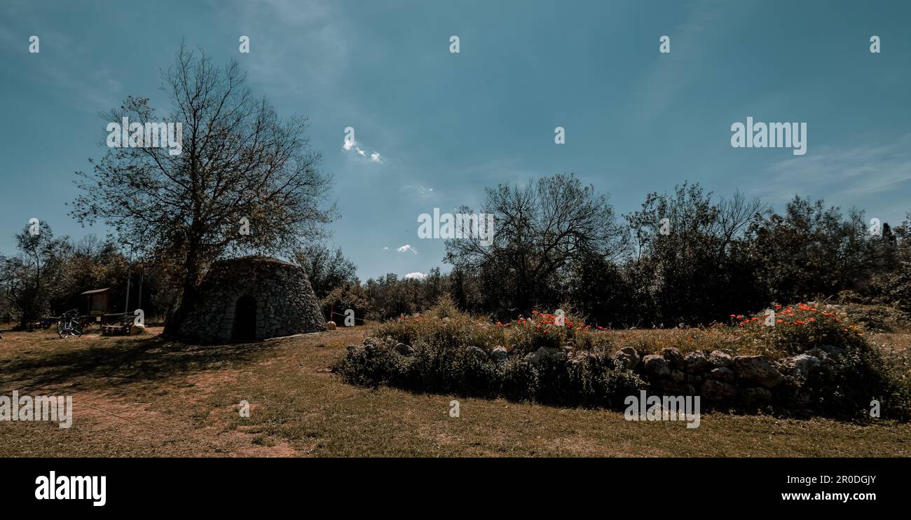 Campagna salentina, Pajara, particolari costruzioni tipiche del Salento - Puglia, Italia Foto Stock