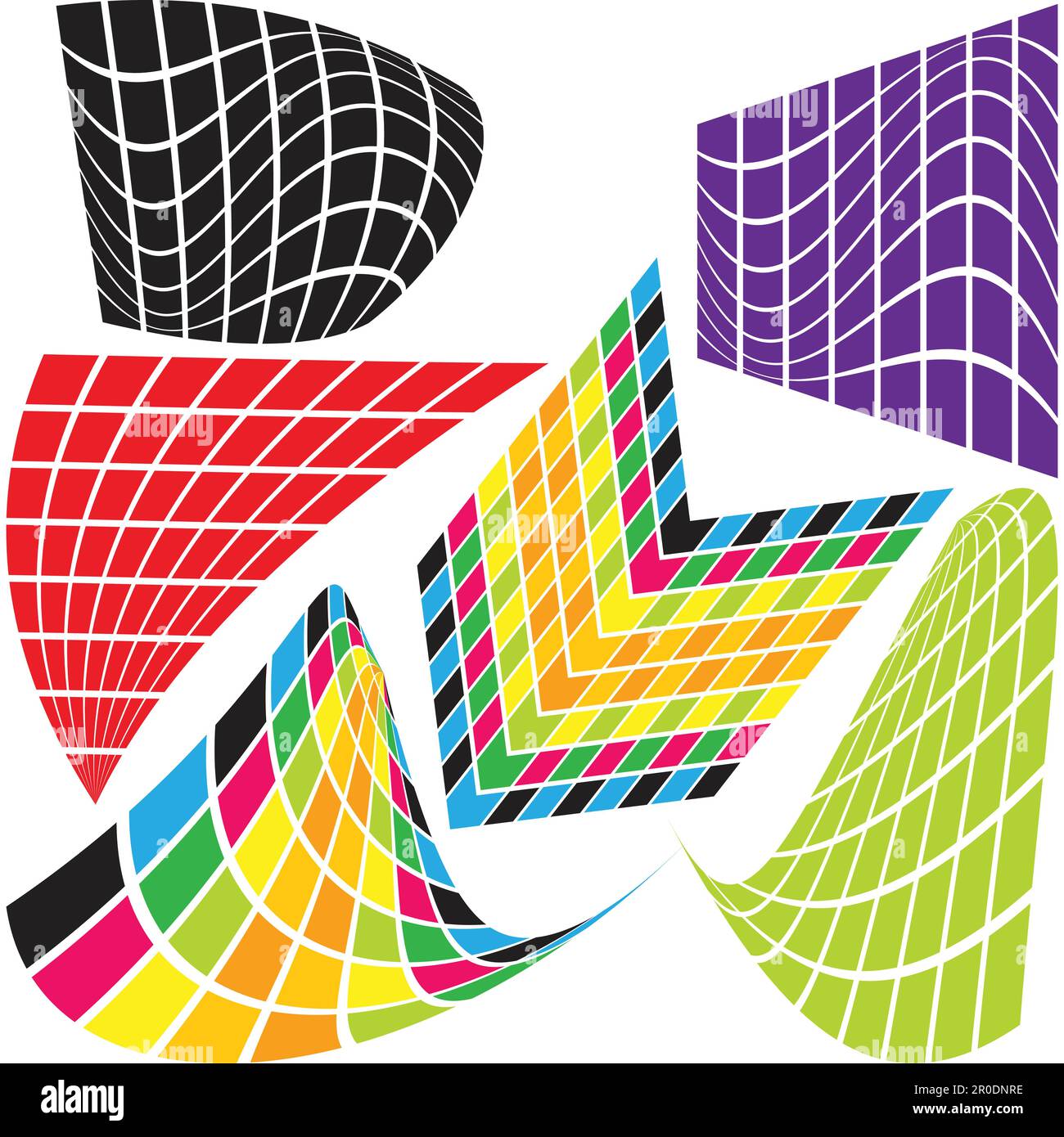 Sfondo astratto con quadrati Illustrazione Vettoriale