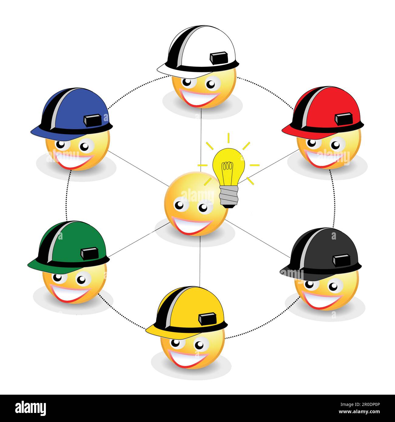 Un cerchio di smiley con la parola leprechaun su di esso Illustrazione Vettoriale
