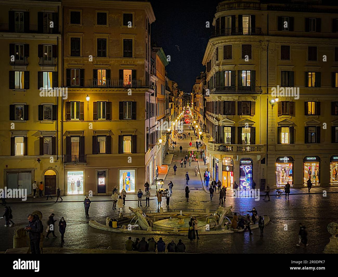 Piazza di Spagna - la scalinata più famosa di Roma - Italia Foto Stock