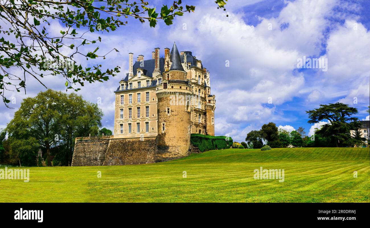 Castelli più belli ed eleganti di Francia - Chateau de Brissac , famosa valle della Loira Foto Stock