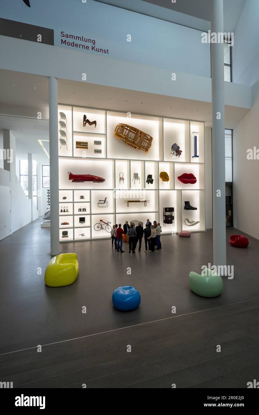 Ingresso al Design Museum, Pinakothek der moderne, Monaco di Baviera, Germania Foto Stock