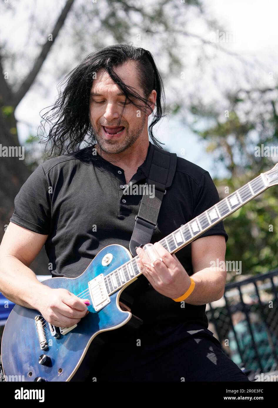 6 maggio 2023: Musicista - Gary Joseph Potter, chitarrista della Jason Charles Miller Band, che inaugura lo spettacolo al 2023 â€œRock per Ronnieâ€ Concerto a favore di Ronnie James Dio Cancer Fund.Los Encinos state Historic Park, Encino, California, USA, 7 maggio, 2023. (Credit Image: © Scott Mitchell/ZUMA Press Wire) SOLO PER USO EDITORIALE! Non per USO commerciale! Foto Stock