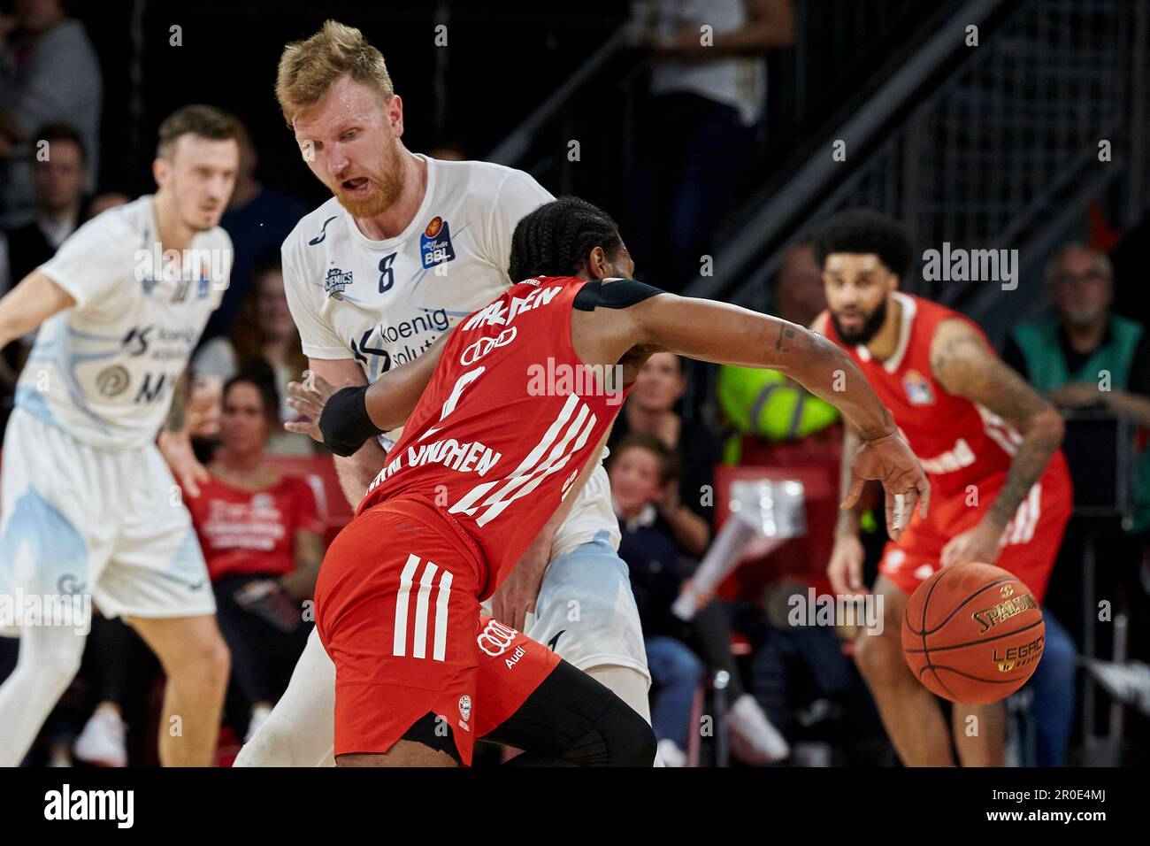 2022/2023 Pallacanestro Bundesliga, FC Bayern München vs Università di Heidelberg, 33. Spieltag 2023-05-04 a München (Audi Dome) UGRAI Maximilian (Academ Foto Stock