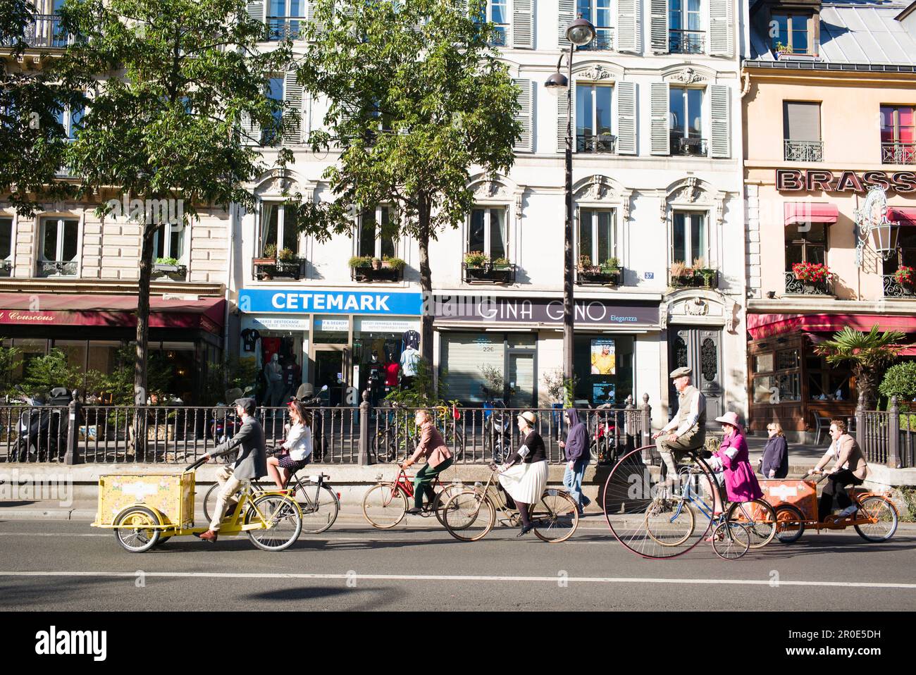 'Boulevard du Temple', Marais, Parigi, Francia Foto Stock