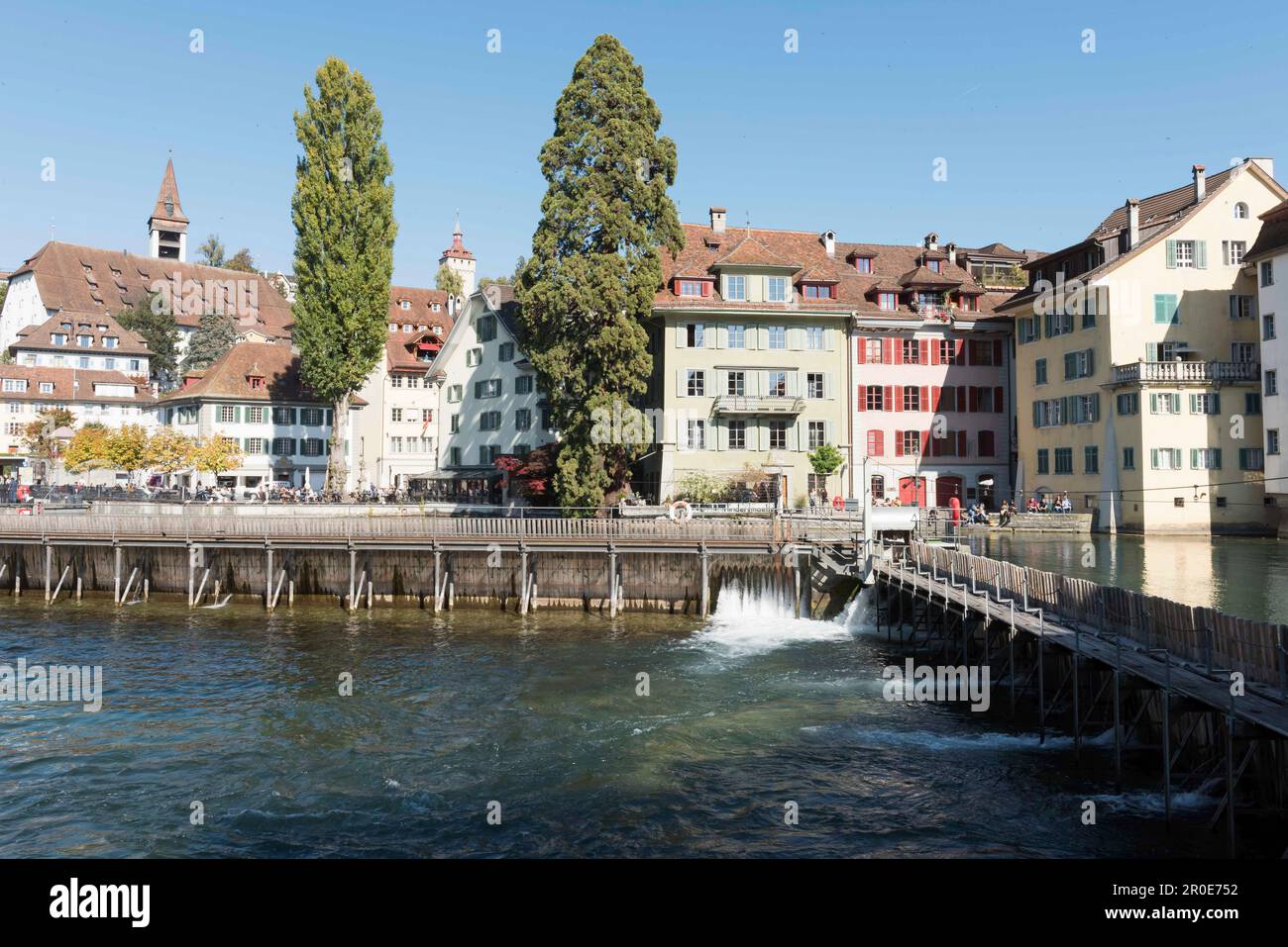 Una diga ad aghi, Lucerna, Svizzera Foto Stock