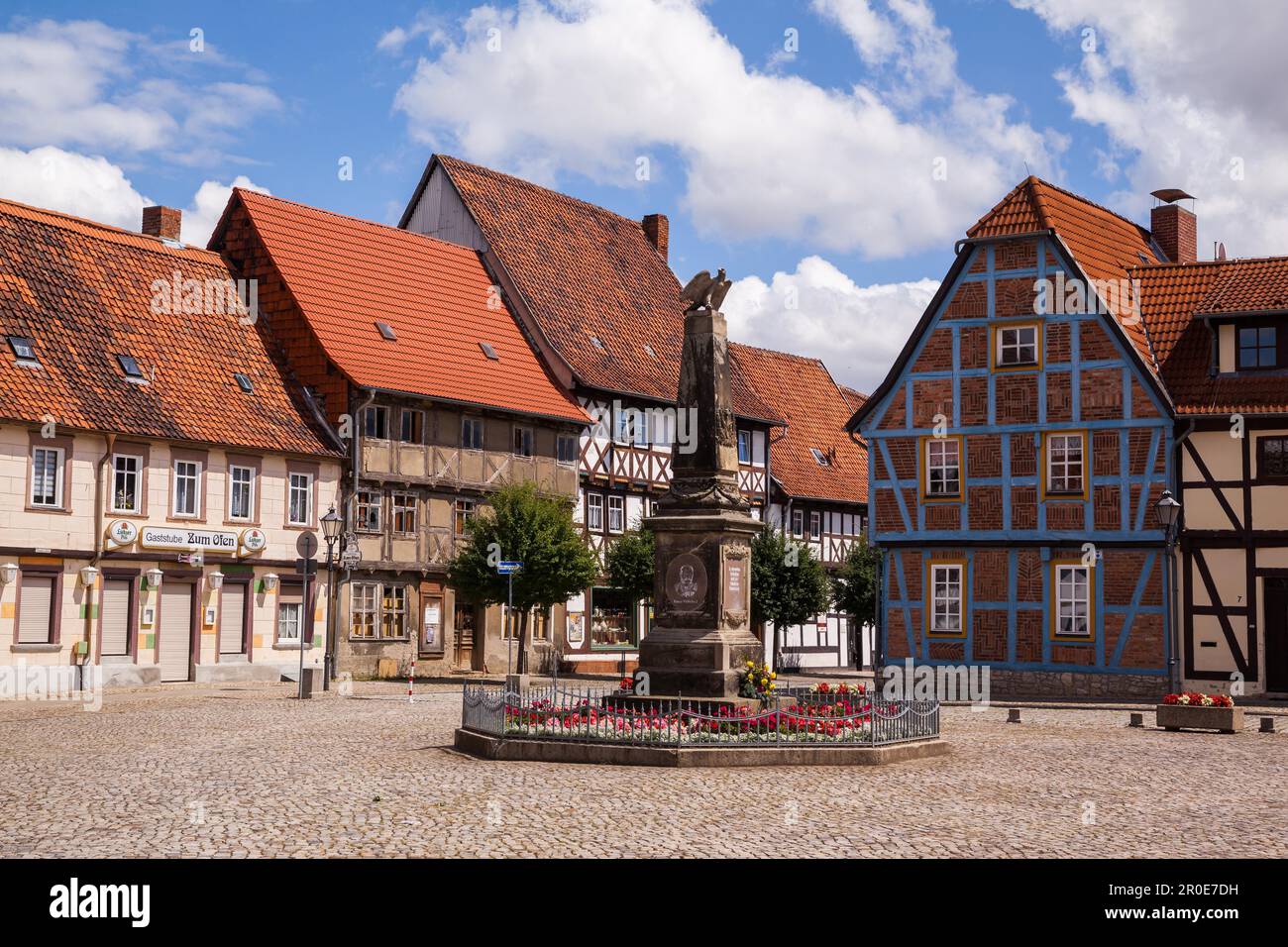 Centro storico di Wegeleben Foto Stock