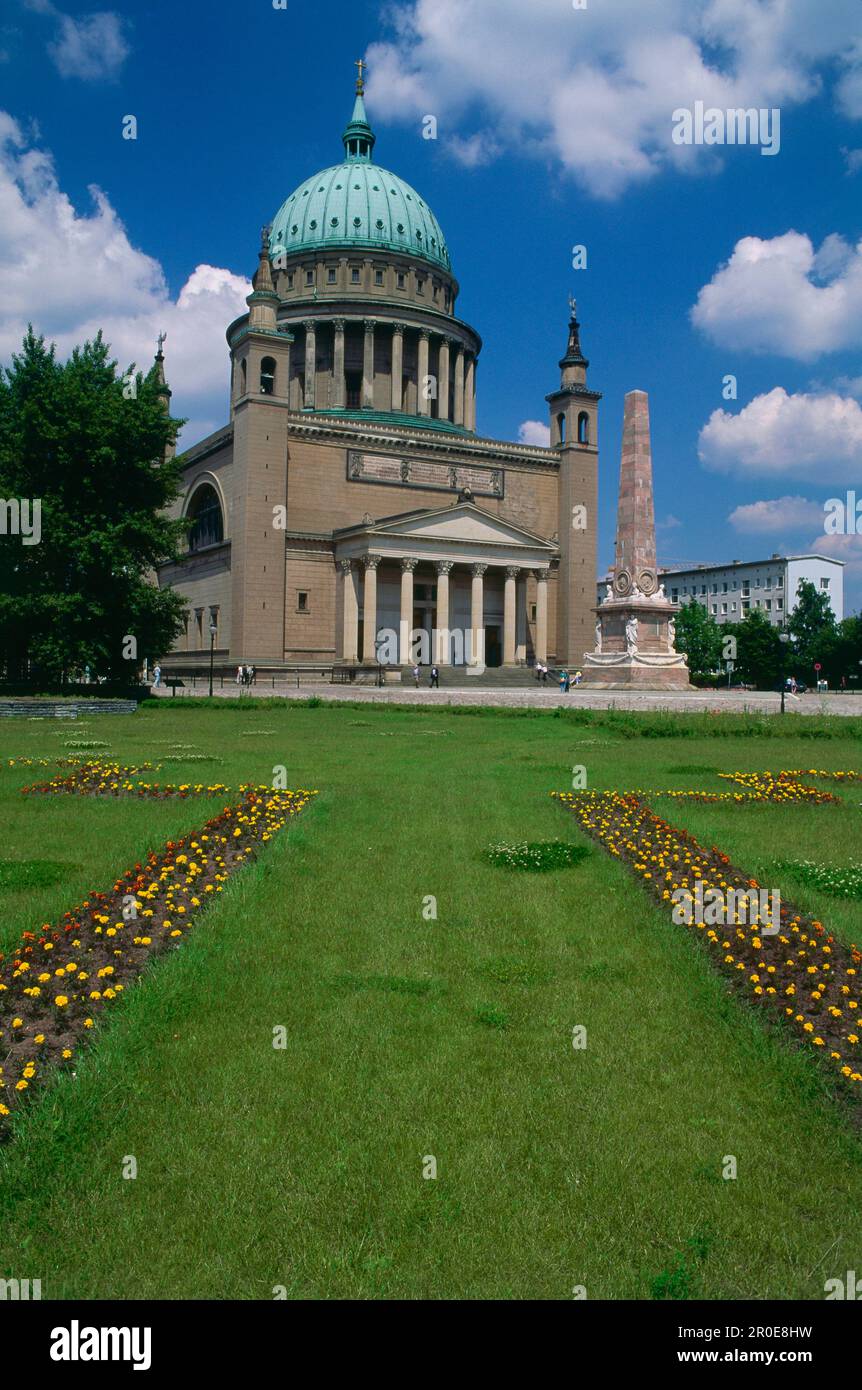 Nikolaikirche e il vecchio municipio, Potsdam, Brandeburgo, Germania Foto Stock
