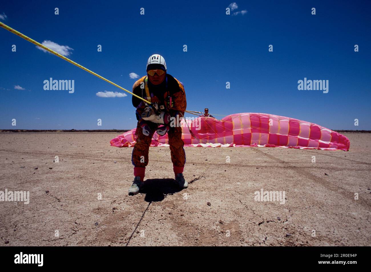 Parapendio, Start, Winde Namibia, Afrika Foto Stock