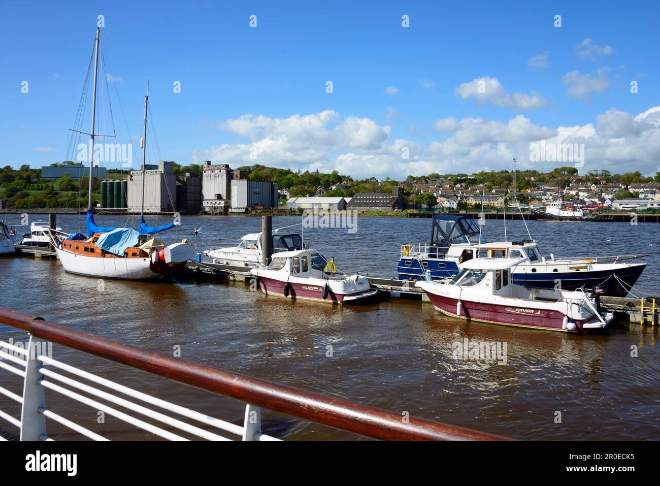 Barche, fiume Suir, Waterford, Irlanda Foto Stock