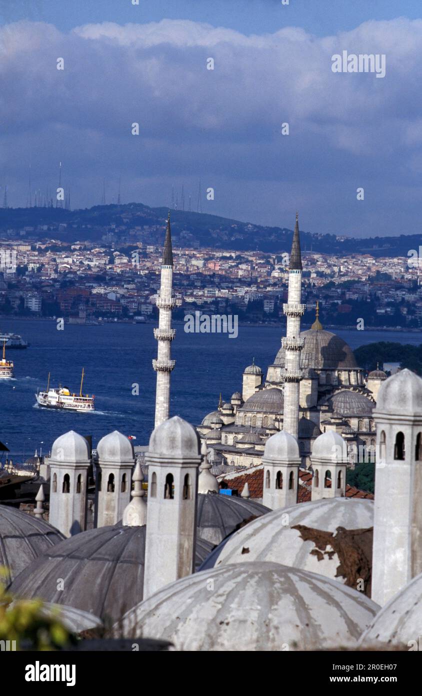 Yeni Camii, Nuova Moschea, Eminoenue, Istanbul, Turchia Foto Stock