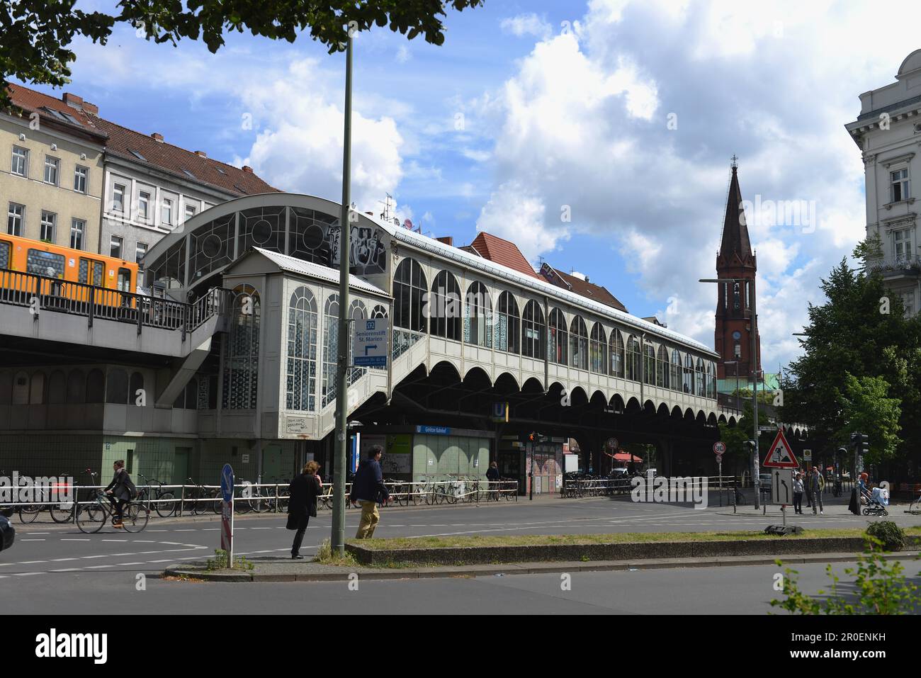 Goerlitzer Bahnhof, Kreuzberg, Berlino, Germania Foto Stock