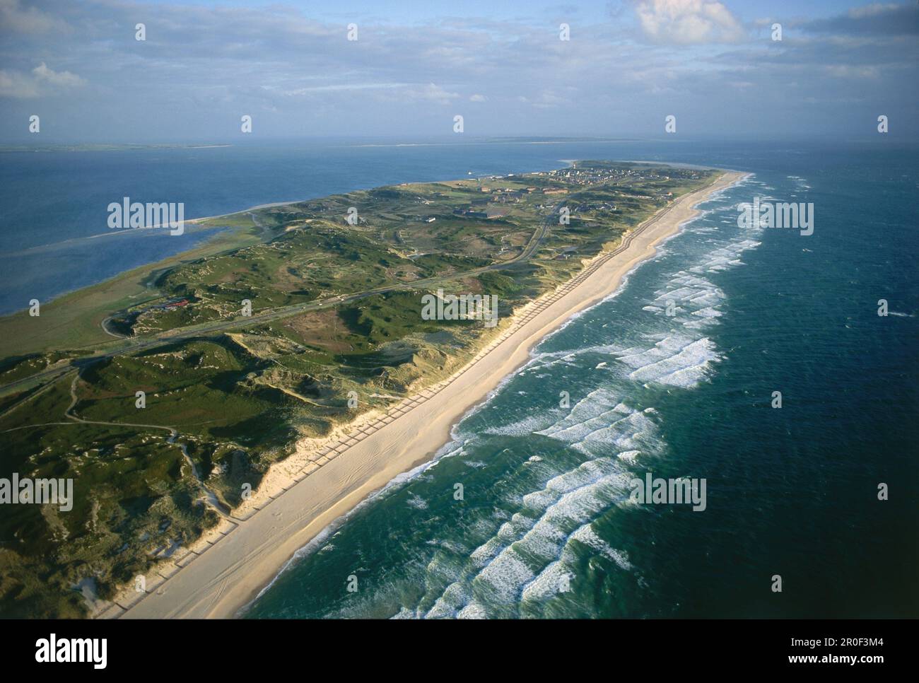 Veduta aerea di Sylt, Isole della Frisia Settentrionale, Schleswig-Holstein, Germania Foto Stock