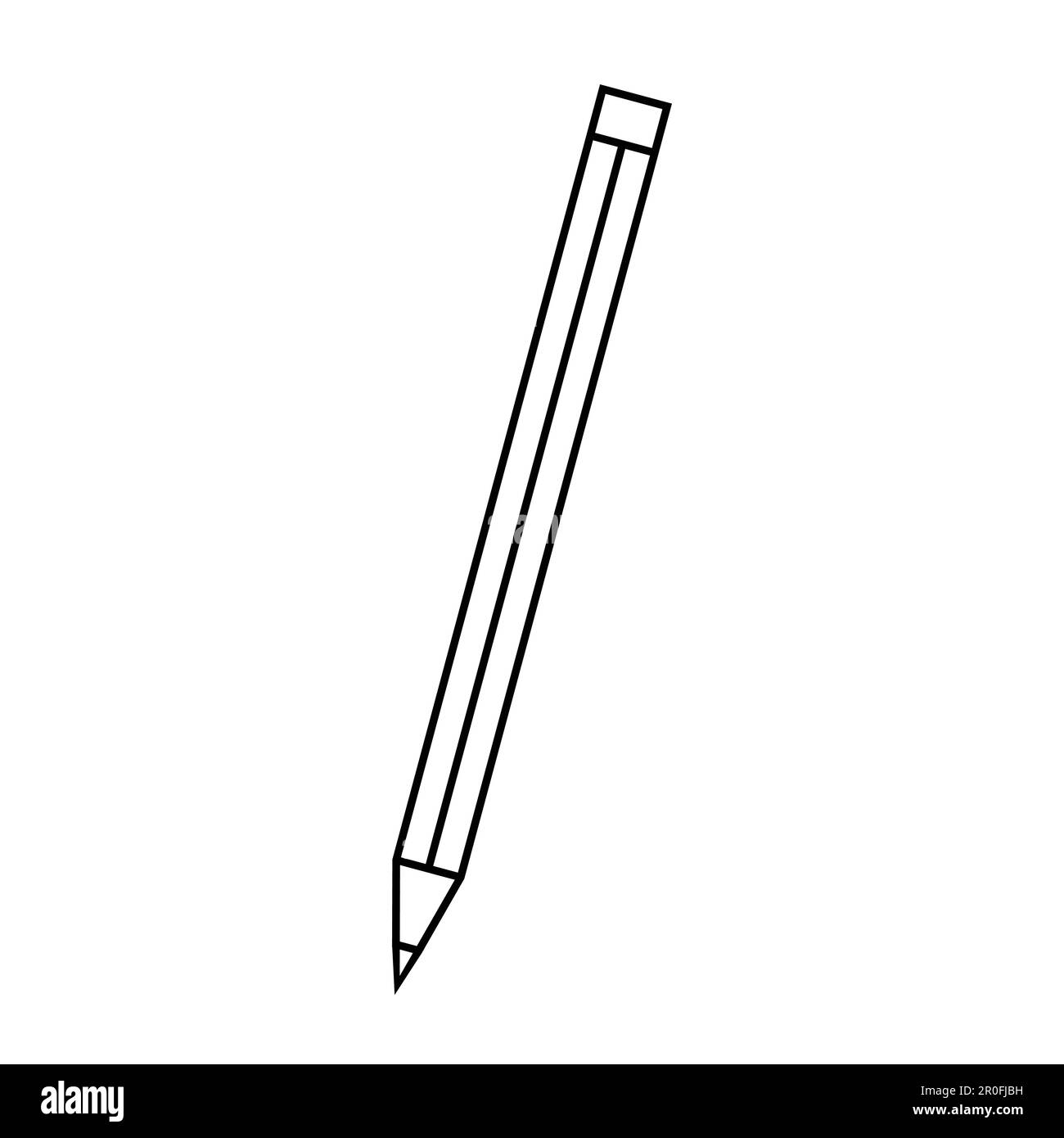 Icona a forma di matita. Simbolo unico di alta qualità della graduazione per il web design o l'app mobile Illustrazione Vettoriale