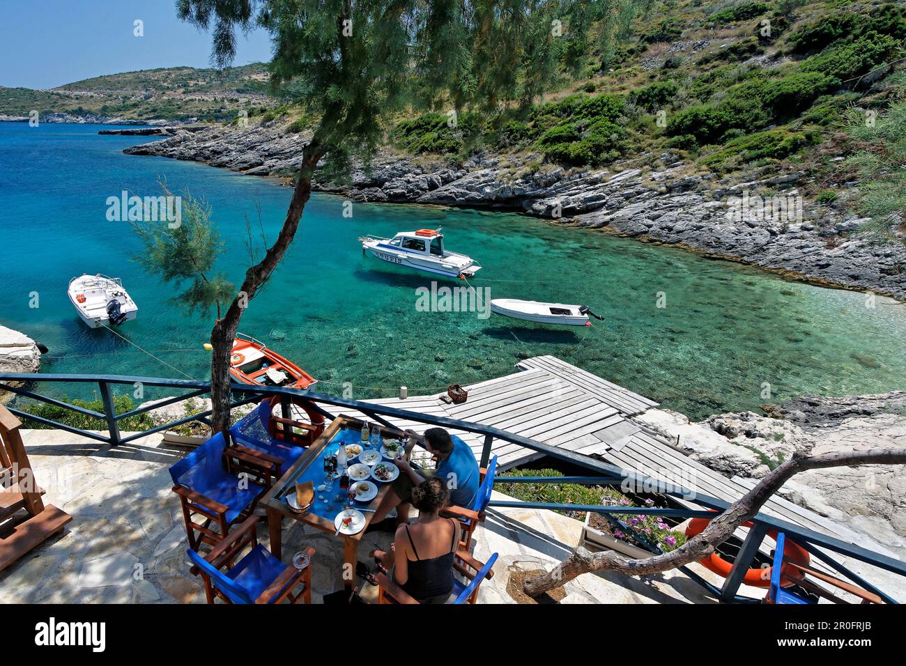 Taverne di Zante di Griechenland im Nordosten bei Agios Nikolaos Foto Stock