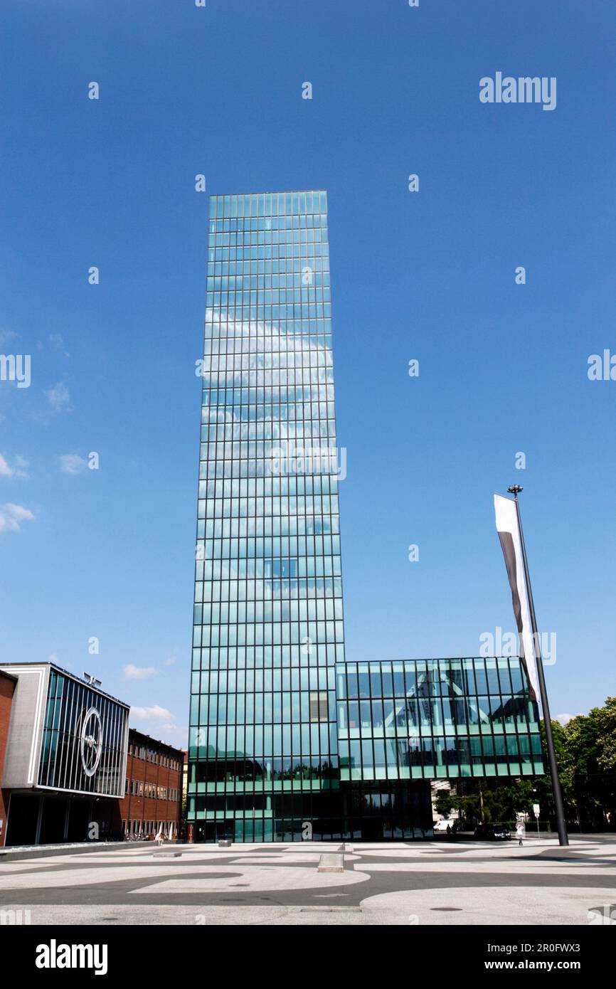 Torre della Fiera di Basilea, Basler Messeturm, Klein-Basel, Basilea, Svizzera Foto Stock