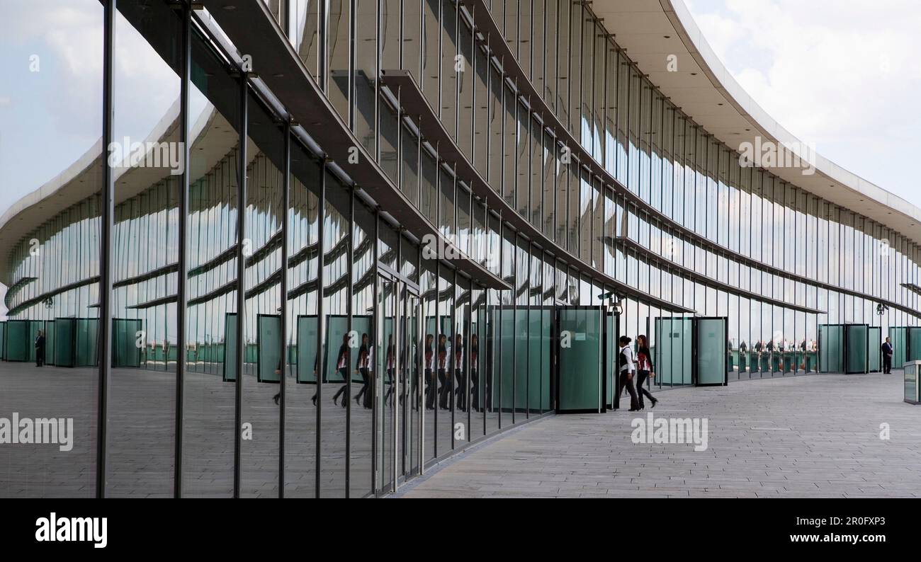 Centro Congressi Internazionale Dresda, Sassonia, Germania Foto Stock