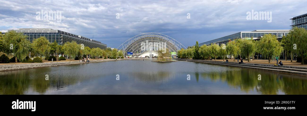Centro Congressi e Nuova Fiera, Lipsia, Sassonia, Germania Foto Stock