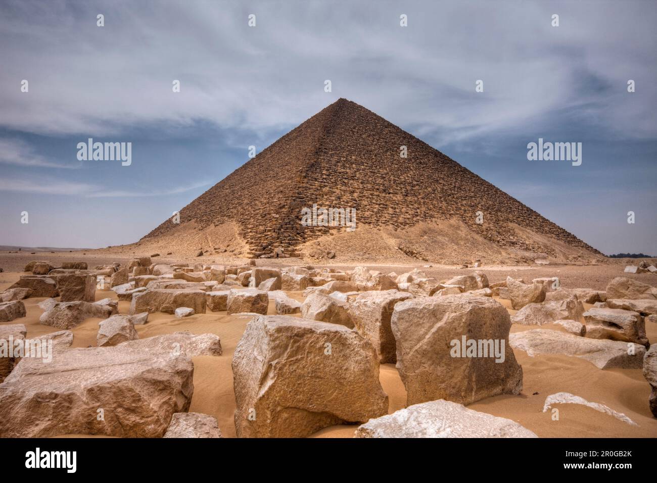 Piramide rossa del faraone Snofru, Egitto, Dahshur Foto Stock