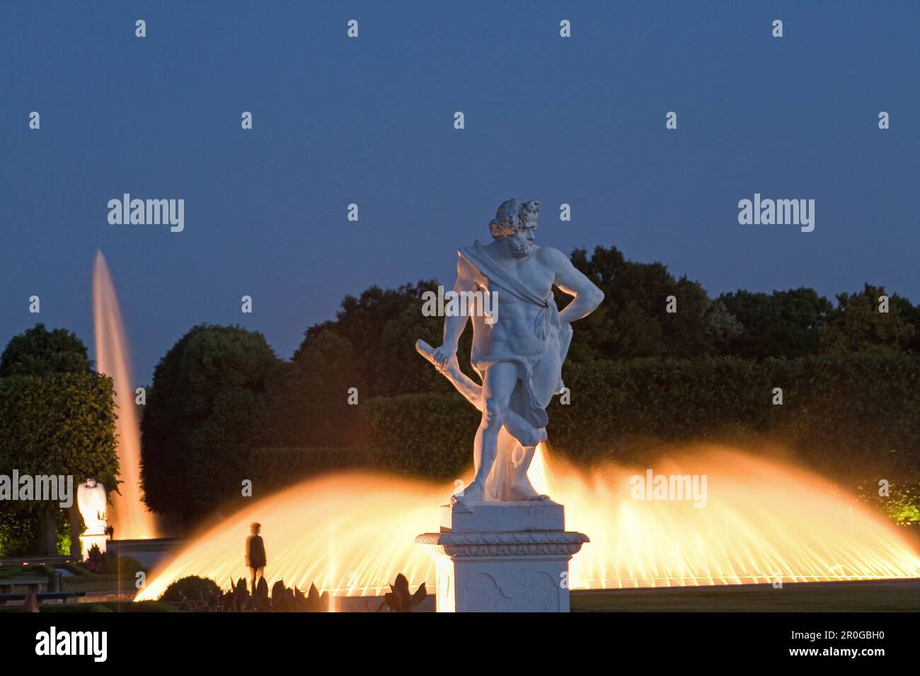 Fontana, Grande Giardino, Giardini di Herrenhausen, Hannover, bassa Sassonia, Germania Foto Stock
