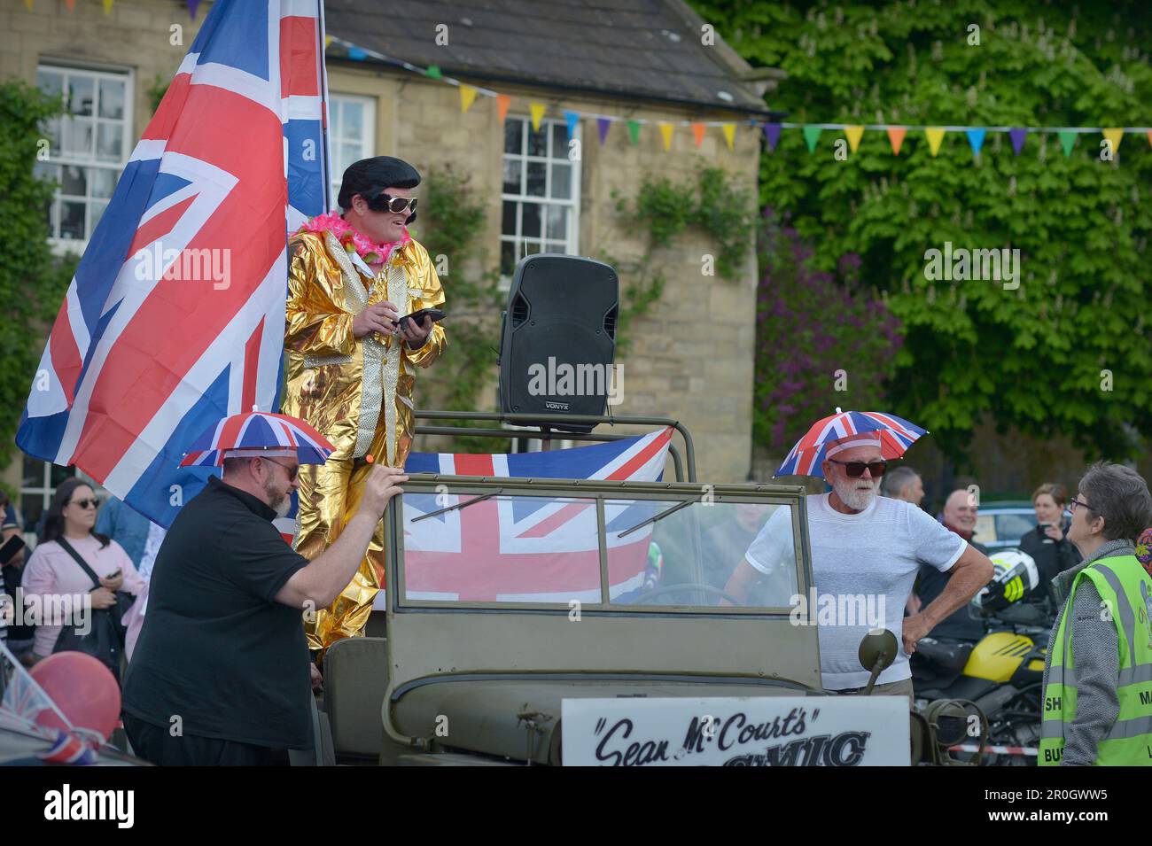 Celebrazione dell'incoronazione del re Carlo III Masham North Yorkshire Inghilterra Foto Stock